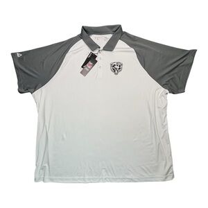 Chicago Bears NFL Polo Shirt Men's 4XL Antigua White Gray Nova Performance NEW